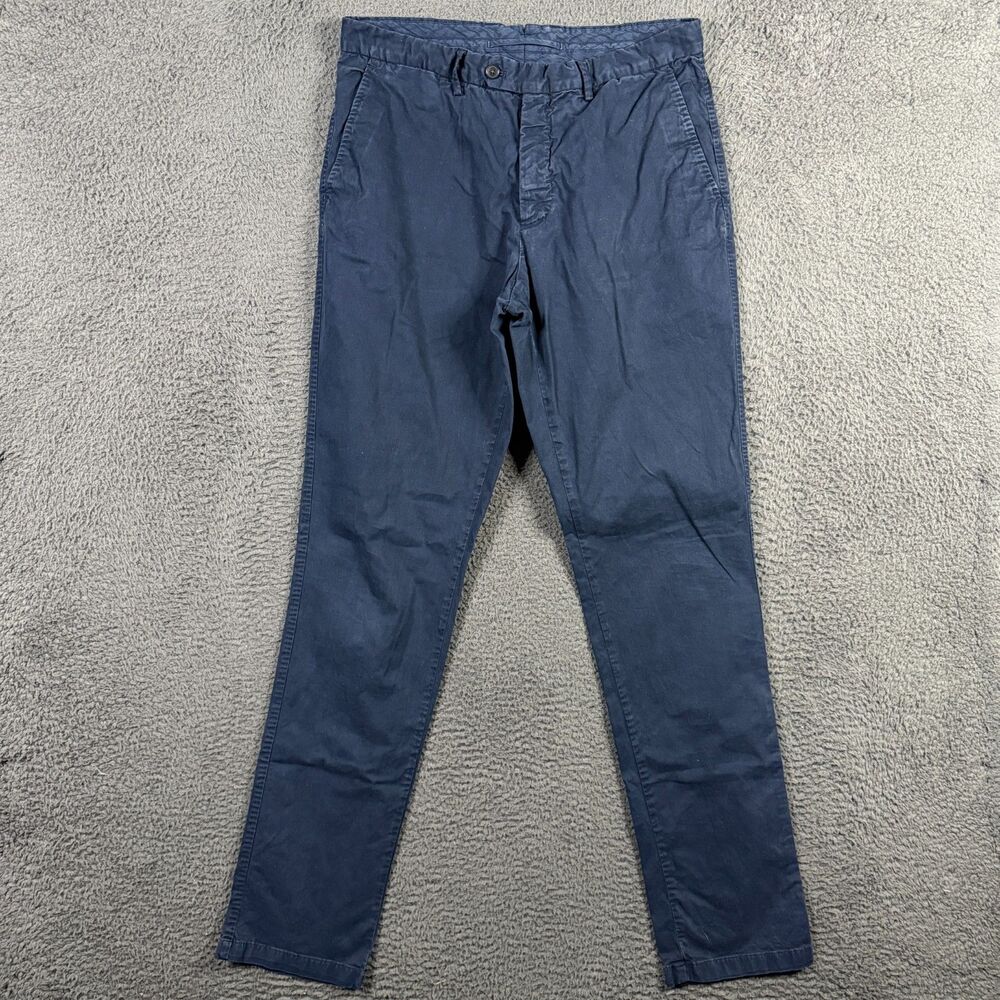 Suitsupply Pants Mens 34x34 Blue Porto Novo Slim Fit Chinos Stretch Cotton